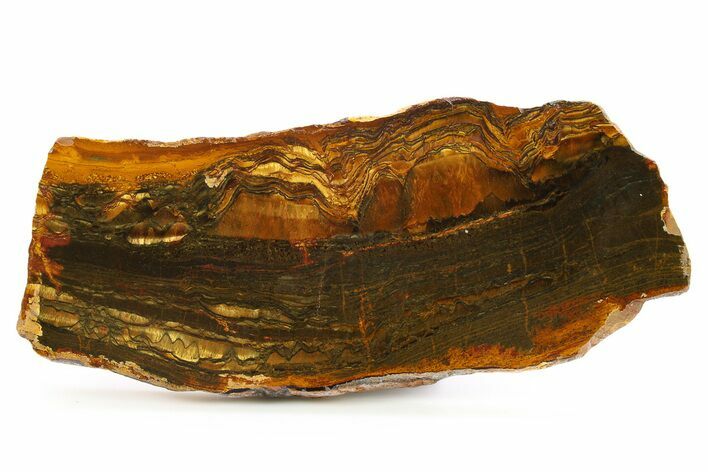 Polished Packsaddle Tiger Eye Slab - Western Australia #290943